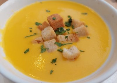 cold squash soup with a hint of curry